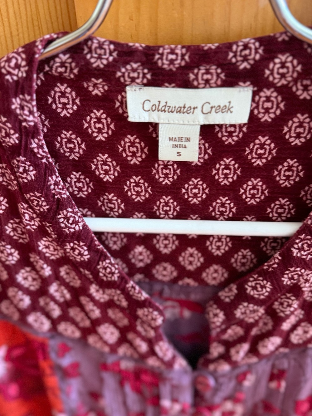 Coldwater Creek Womens Boho Patterned Shirt